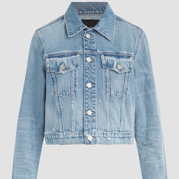 Hudson Jeans Jackets & Blazers - NWT Hudson Distress Cropped Trucker Jean Jacket